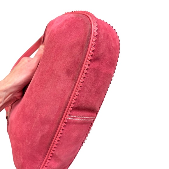 Isabella fiore pink suede leather eyelet hobo bag - Picture 9 of 13